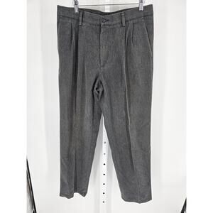 Dockers Men's Gray Heathered Classic-Fit Pleated Dress Pant Size 33 X 32